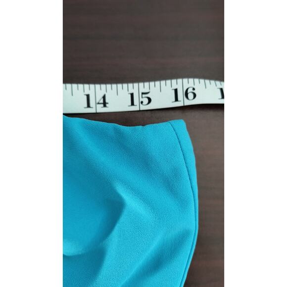 Monteau Los Angeles Strapless Jumpsuit Women's Sz M Blue Belted Pockets Back Zip - Picture 6 of 15